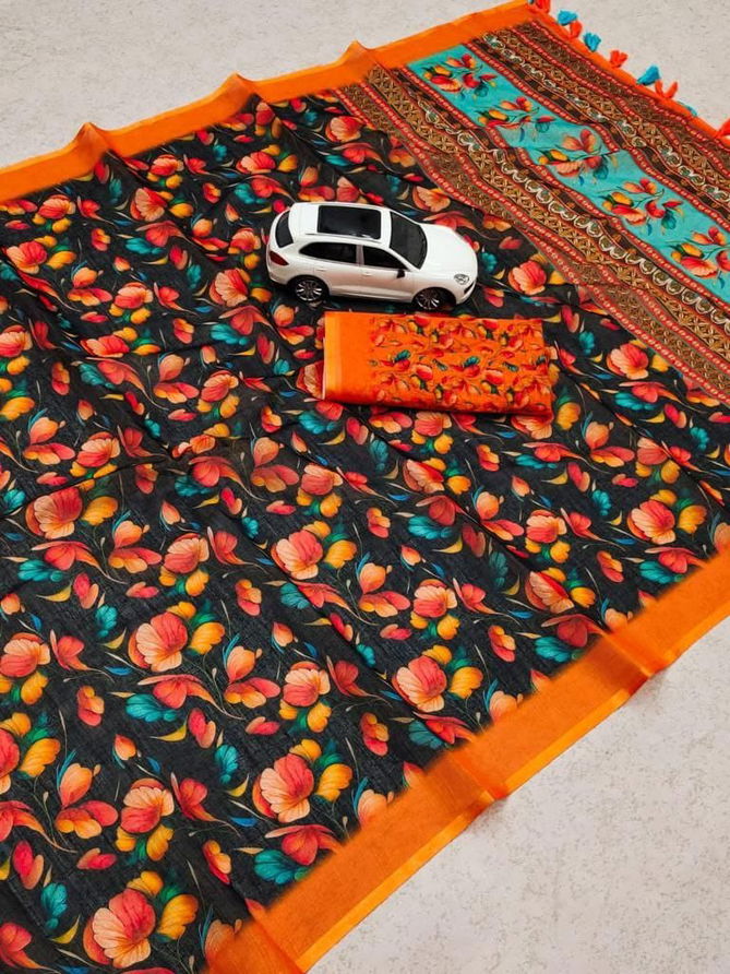 MG 343 Plain Linen Printed Daily Wear Sarees Wholesale Market In Surat With Price